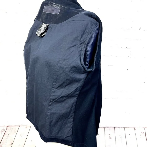 🚫SOLD!|•[BLANKNYC]•| Draped Full Zip Faux Leather Snakeskin Cardigan + Cotton - Picture 14 of 16